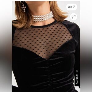 Lulu's Black Mesh Long Sleeve Top